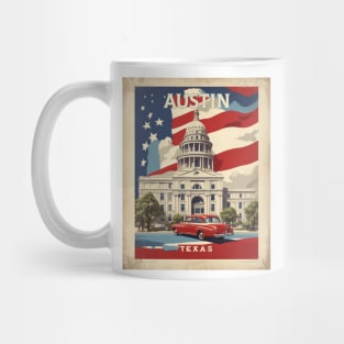 Austin Texas United States of America Tourism Vintage Poster Mug